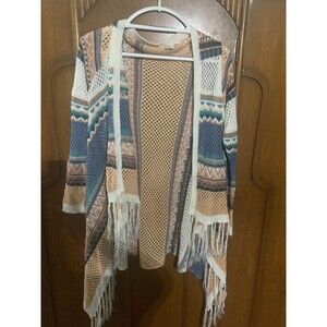 Say What ? Women’s Aztec Design Cardigan Size M B32